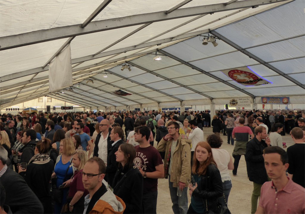 The beer tent at the beer festival