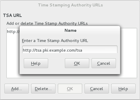 Adding a new timestamp authority