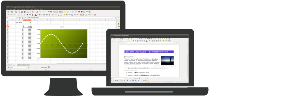 CloudSuite desktop editor devices colors